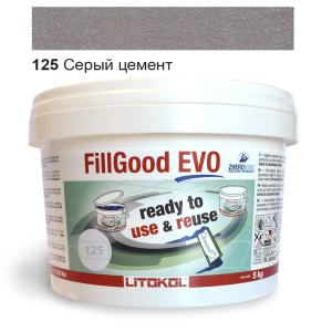 Полиуретановая затирка Litokol FillGood EVO 125 (Серый цемент) 5кг. лучшая модель в Ивано-Франковске