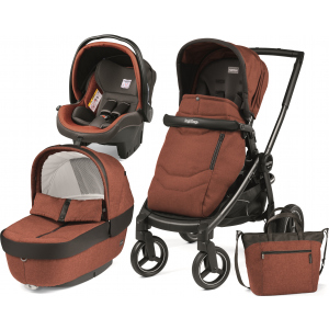 Универсальная коляска 3в1 Peg-Perego Book Plus Terracotta Терракотовая (PACK02-00000000004)