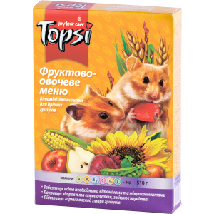 хорошая модель Упаковка корма для грызунов Topsi Фруктово-овощное меню 510 г 16 шт (14820122208244)