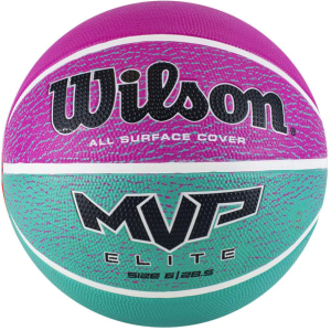 хороша модель М'яч баскетбольний Wilson MVP elite pk/gn size 6 (WTB1463XB06)