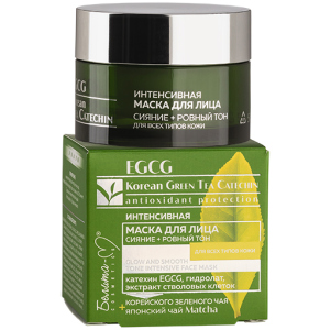 Интенсивная маска для лица Белита-М Egcg Korean Green Tea Catechin Сияние + ровный тон для всех типов кожи 50 г (4813406008534) лучшая модель в Ивано-Франковске