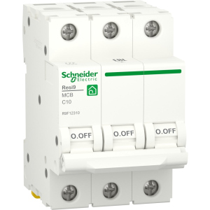 Автоматичний вимикач Schneider Electric RESI9 10 А, 3P, крива, 6кА в Івано-Франківську