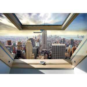 купити Фотошпалери флізелінові DecoArt Вид з вікна на Нью-Йорк 254 x 184 см 2 сегменти (10415-V4)