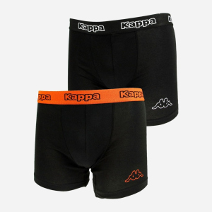 Трусы-шорты Kappa Boxers 2-Pack 304JB30-987 S 2 шт Black/Orange 942 Firecrack (8002390511335)