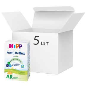 Упаковка детской сухой молочной смеси HiPP Anti-Reflux начальная 5 пачек по 300 г (9062300440420_9062300439462) ТОП в Ивано-Франковске