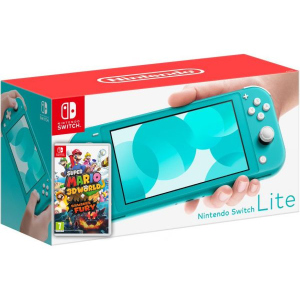 Nintendo Switch Lite Turquoise + Гра Super Mario 3D World + Bowser's Fury (російська версія) краща модель в Івано-Франківську