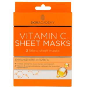 Тканинна маска для обличчя Skin Academy Vitamin C 0.45 г х 2 шт (5031413989908) краща модель в Івано-Франківську