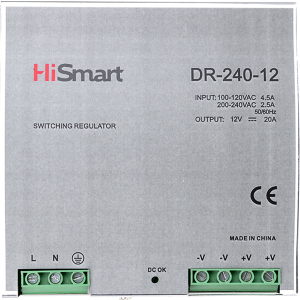 Блок питания HiSmart 12V 20A 240W DIN (DR-240-12) лучшая модель в Ивано-Франковске