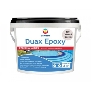 купить Двухкомпонентная эпоксидная затирка Eskaro Duax Epoxy 2 кг светлый мрамор арт - 44016