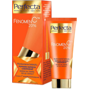 Маска для обличчя та шиї Perfecta Fenomen C 20% Booster Mask 60 мл (5900525044327) ТОП в Івано-Франківську