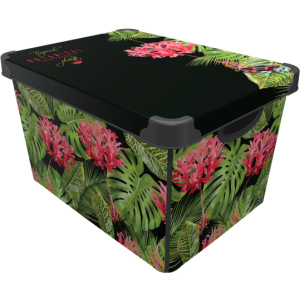 Контейнер для зберігання з кришкою Qutu Style Box Botanic 20 л (STYLE BOX с/к BOTANIC 20л.)