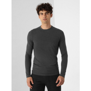 Чоловічий лонгслів 4F NOSH4-TSML350-23M XL Dark Grey Melange (5903609653972) краща модель в Івано-Франківську