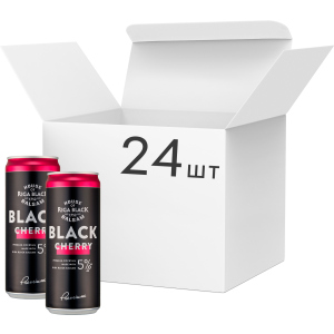 Упаковка слабоалкогольного напитка Riga Black Balsam Cherry Cocktail 5% 0.33 л x 24 шт (4750012000838) надежный