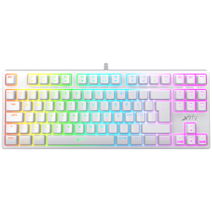 Клавиатура проводная Xtrfy K4 TKL RGB Kailh Red USB White RUS (XG-K4-RGB-TKL-WH-R-RUS) лучшая модель в Ивано-Франковске