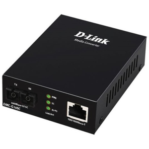 Медіаконвертер D-Link DMC-G10SC 1xGE, 1x1000BaseLX, SM, 10км, SC краща модель в Івано-Франківську