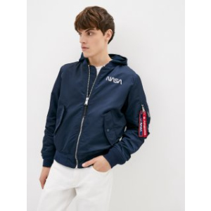 Куртка Airboss MA-1 Hooded NASA M Replica Blue (707568225967_A) лучшая модель в Ивано-Франковске