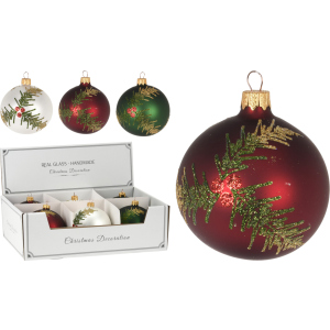 Набор елочных шаров Christmas Decoration 10 см 6 шт BERRIES DECO (AVG113870) надежный