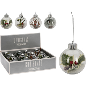 Набір ялинкових куль Christmas Decoration 8 см 12 шт (CAA126880) краща модель в Івано-Франківську