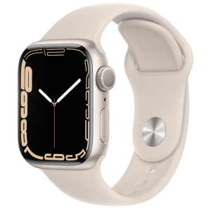 Смарт-годинник Apple Watch Series 7 GPS 41mm Starlight Aluminium Case with Beige Sport Band (MKMY3UL/A) ТОП в Івано-Франківську