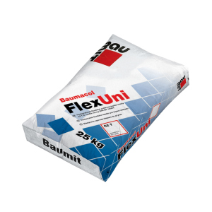 Baumit FlexUni універсальна, еластична клейова суміш для плитки, 25 кг. краща модель в Івано-Франківську