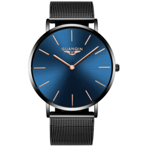 Чоловічий годинник Guanqin Black-Blue-Black GS19081 CS (GS19081BBlBS) ТОП в Івано-Франківську