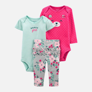 Комплект (боди 2 шт + леггинсы) Carters 1J996910 80 см 998 ASST Assorted-ST (194133787935) лучшая модель в Ивано-Франковске