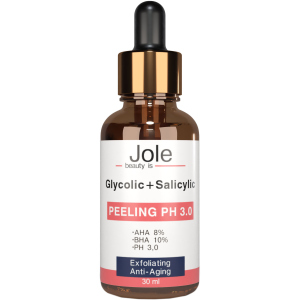 Пілінг для обличчя Jole Glycolic + Salicylic Peeling pH 3.0 з Гліколевою та Саліциловою кислотами 30 мл (4820243881060) краща модель в Івано-Франківську