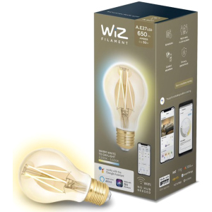 Умная лампочка WIZ Smart LED WiFi A60 E27 WiZ DW FA Q Warm Dimmable Filament 550lm 2200K (WZE21026011-A) ТОП в Ивано-Франковске