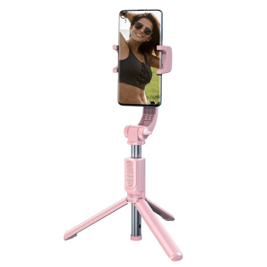 Селфи-монопод Baseus SULH-04 Lovely Uniaxial Bluetooth Folding Stand Selfie Stabilizer с треногой Розовый лучшая модель в Ивано-Франковске