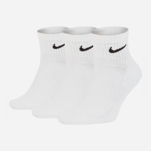 Набір шкарпеток Nike U Nk Everyday Cush Ankle 3Pr SX7667-100 34-36 (S) 3 пари Білий (888407236143) ТОП в Івано-Франківську