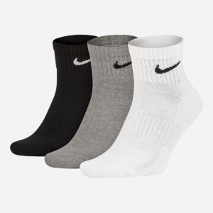 Набір шкарпеток Nike U Nk Everyday Cush Ankle SX7667-964 S (34-38) 3 пари Чорний/Білий/Сірий (194955549209)