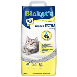 Наповнювач для котячого туалету Biokat's Bianco Extra для котячого туалету, 10 кг, з активованим вугіллям (4002064618104) в Івано-Франківську