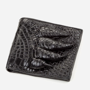 Портмоне Crocodile Leather 18200 Черное лучшая модель в Ивано-Франковске