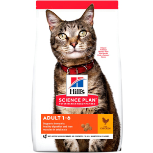 Сухий корм для кішок Hills Science Plan Feline Adult Chicken з куркою - 3 кг (604058) (52742030838) ТОП в Івано-Франківську