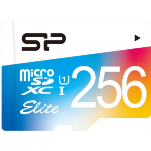 Silicon Power Elite Color microSDXC 256GB Class 10 UHS-I + adapter (SP256GBSTXBU1V20SP) в Івано-Франківську