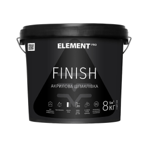 Фінішна акрилова шпаклівка FINISH "ELEMENT PRO" 8 кг ТОП в Івано-Франківську