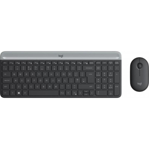 Комплект клавіатура + миша Logitech MK470 Wireless Slim Graphite USB Black (920-009206) ТОП в Івано-Франківську