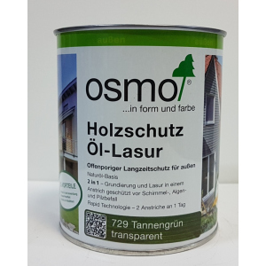 Защитное масло – лазурь OSMO HOLZSCHUTZ ÖL-LASUR 729 (темно-зеленое) 2.5 л. лучшая модель в Ивано-Франковске