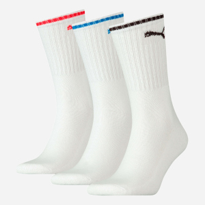 Набор носков Puma Unisex Sport Crew Stripe Socks 3 pack 90794102 35/38 3 пары White (8720245028714)