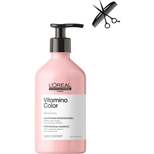 хороша модель Професійний шампунь L'Oreal Professionnel Serie Expert Vitamino Color для захисту та збереження кольору фарбованого волосся 500 мл (3474636975952)