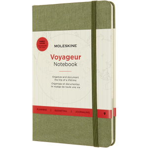 Записная книга Moleskine Voyageur 11.5 х 18 см 208 страниц в линейку Зелений Вяз (8053853603227) лучшая модель в Ивано-Франковске