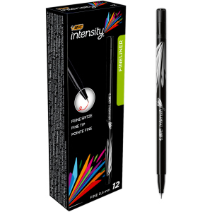 Вкладиші для ручок BIC Intensity Fine Black 12 шт (3086123449206) краща модель в Івано-Франківську