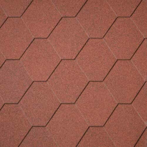 Битумная черепица IKO Superglass HEX 1 м.кв. 10-tile red (Superglass HEX-3) рейтинг