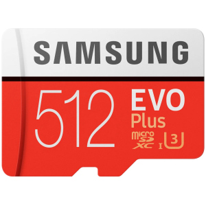 Samsung EVO Plus microSDXC 512GB UHS-I Class 10 + SD адаптер (MB-MC512HA/RU) в Ивано-Франковске