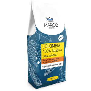 Кофе в зернах Marco Coffee Colombia 1 кг (4820227690244) ТОП в Ивано-Франковске