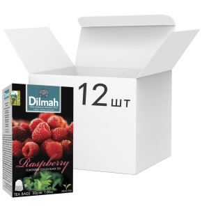Упаковка чаю Dilmah чорного Малина 12 пачок по 20 пакетиків (19312631142218) в Івано-Франківську