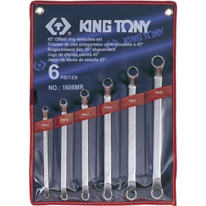 Набор ключей KING TONY накидных 45 град 6 ед (1606MR) лучшая модель в Ивано-Франковске