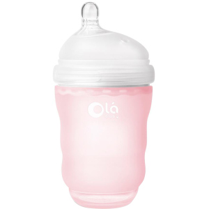 Дитяча силіконова антиколікова пляшечка Olababy GentleBottle Rose Рожевий 240 мл (80850) в Івано-Франківську