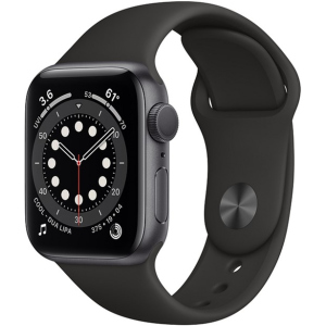 Смарт-часы Apple Watch Series 6 GPS 40mm Space Grey Aluminium Case with Black Sport Band (MG133UL/A) краща модель в Івано-Франківську