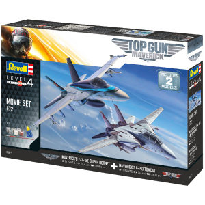 Сборная модель Revell Истребители F-14 и F/A-18E из фильма Top Gun. Масштаб 1:72 (RVL-05677) (4009803056777) лучшая модель в Ивано-Франковске